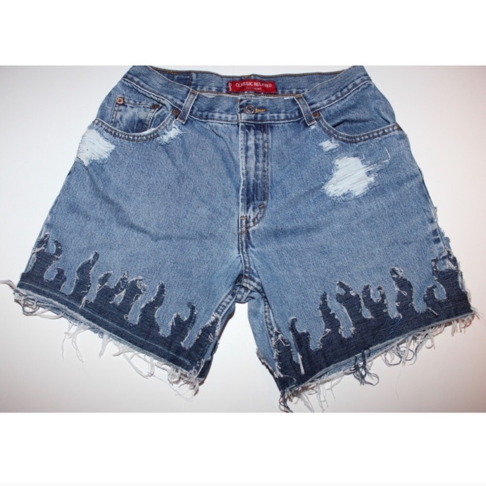 Levi’s 550 Custom Jorts Fire Flame Denim